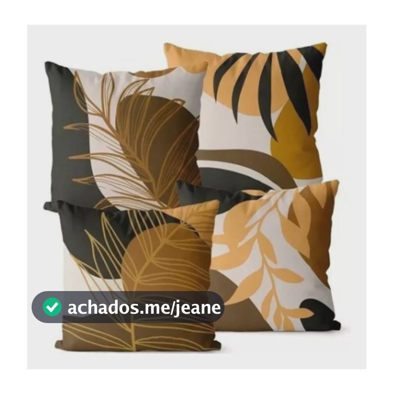 Kit 4 Capas de Almofadas Decorativas 45x45 Floral Terroso LuckBaby