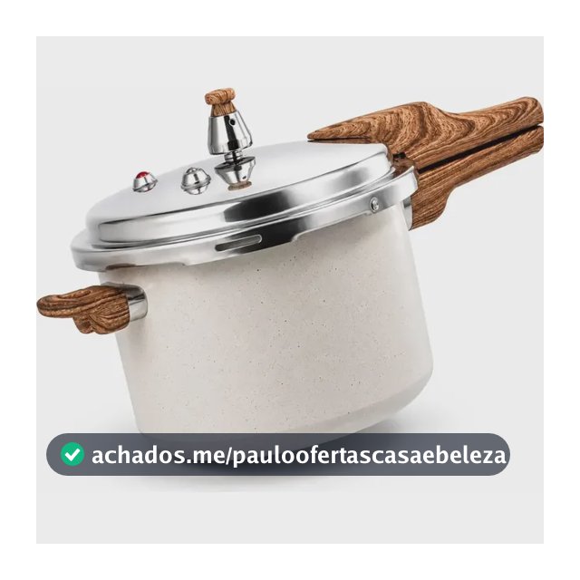 Panela De Pressão Cerâmica 4,2l Indução Antiaderente Creme
