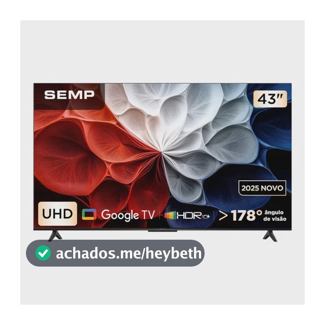 Smart Tv Semp 43 Polegadas Led Hva 4k S62 Wifi Bluetooth Google Tv 3 Hdmi Hdr10+ Dolby Audio 43s62