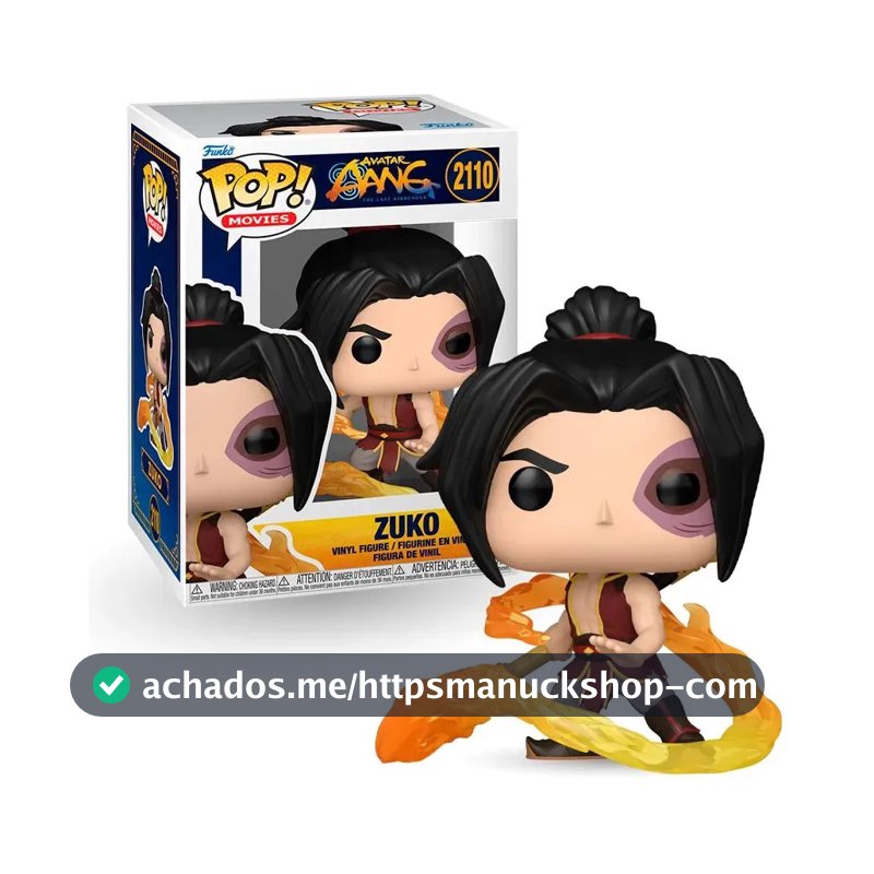 Boneco Funko Pop! Avatar: Aang, O Ultimo Mestre Do Ar - Zuko