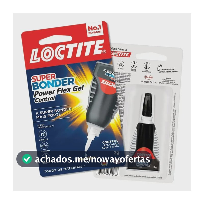 Cola Super Bonder Adesivo Flexível Gel Extraforte Controle Precisão Loctite 3g