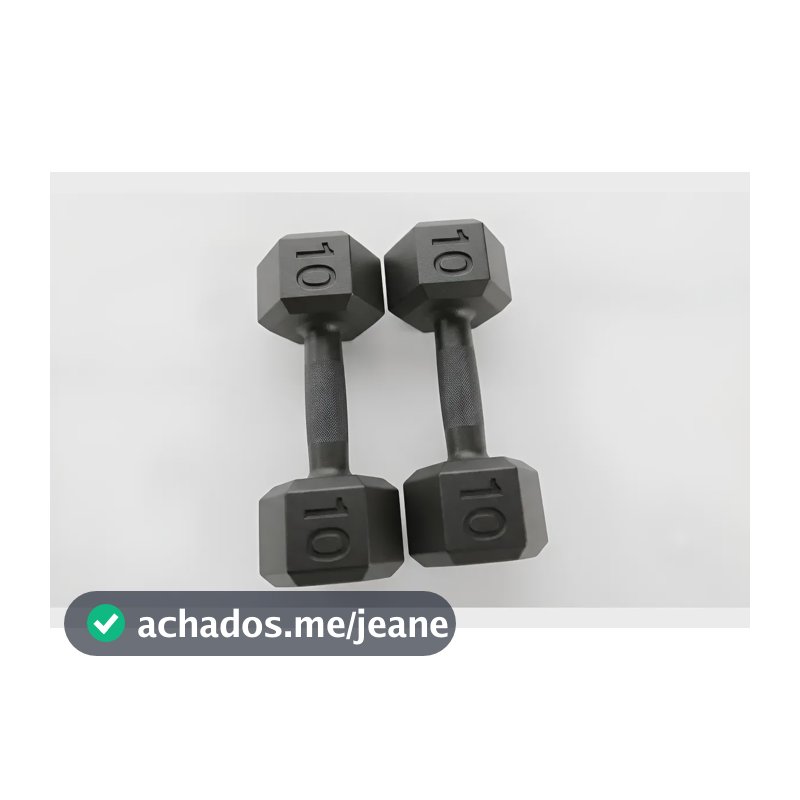 Kit Par De Halter De 10 Kilos Preto