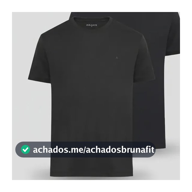 Kit 2 Camisetas Aramis Básicas Pretas