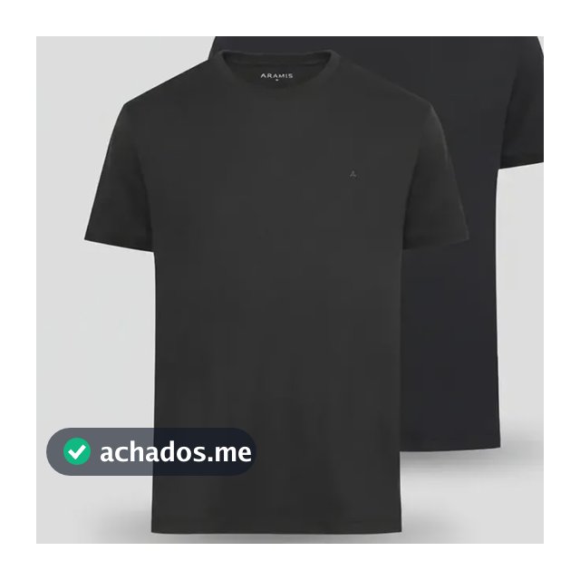 Kit 2 Camisetas Aramis Básicas Pretas