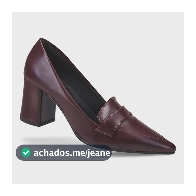 Scarpin Feminino Salto Alto Grosso Bico Fino Sapato 3041