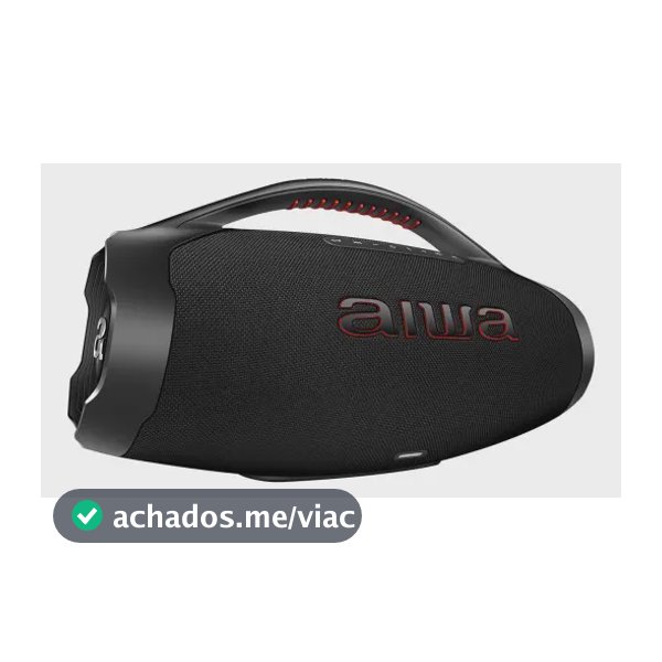 Caixa De Som Boombox Aiwa Aws-bbs-01b 200w Rms Bluetooth Res Cor Preto