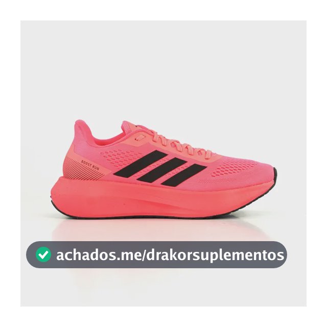 Tênis adidas Boost Run Florescente Performance Corrida Leve Rosa 40 Br