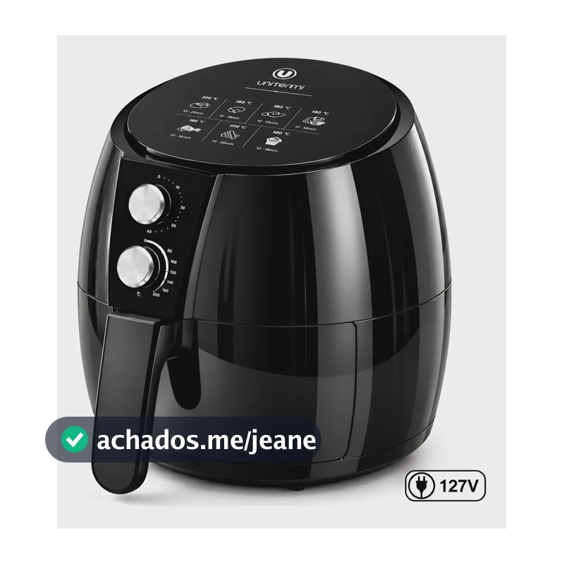 Air Fryer Fritadeira Elétrica 4,8l 1500w Cesto Removível Preto 127 127v
