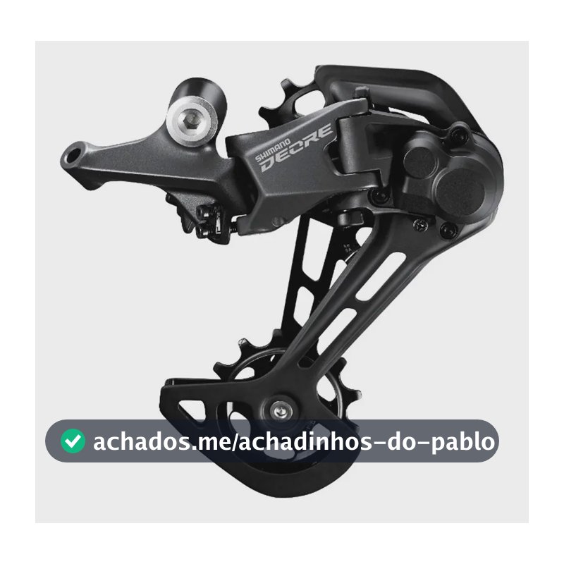 Câmbio Shimano RD-M5100 SGS cor preto e cinza câmbio traseiro bicicleta