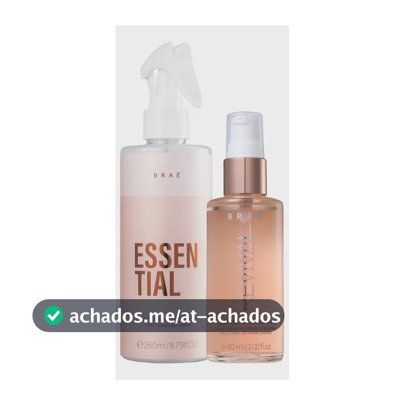 Braé Essential Kit Fluido 260ml + Óleo Revival 60ml