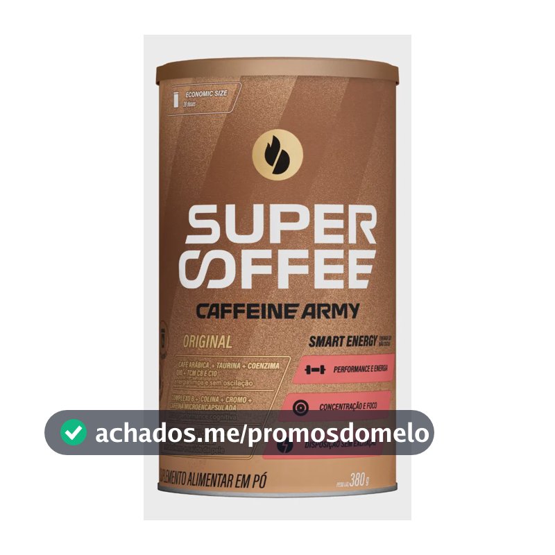 Cafeína Caffeine Army Supercoffee Classic Size em pó Sem sabor x 380g