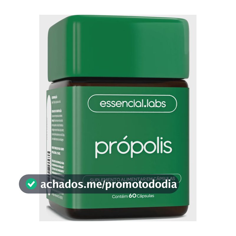 PRÓPOLIS VERDE com 1000mg por dose - Extrato com Máxima Absorção e Concentração - 60 Cápsulas