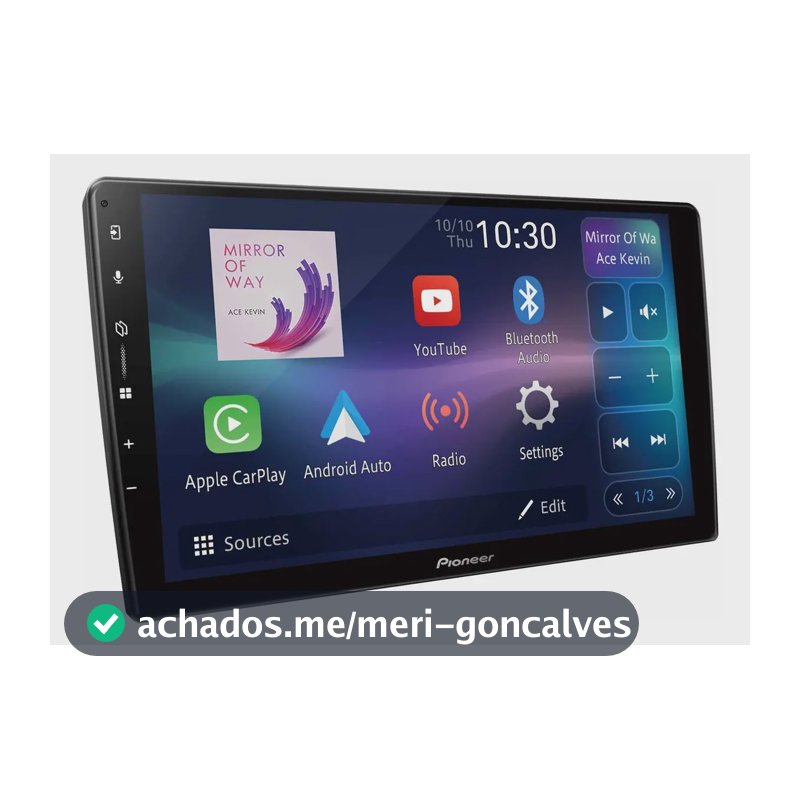 Rádio Pioneer DMH-AP6650bt 9 Car Play Android Auto Web Link, cor preta