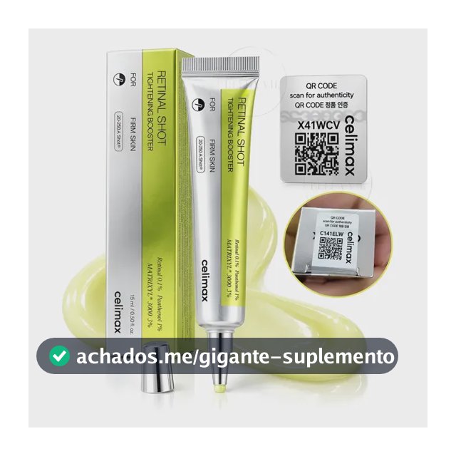Creme Facial Retinal Shot 0.1% Korean Anti Idade Rugas Verde