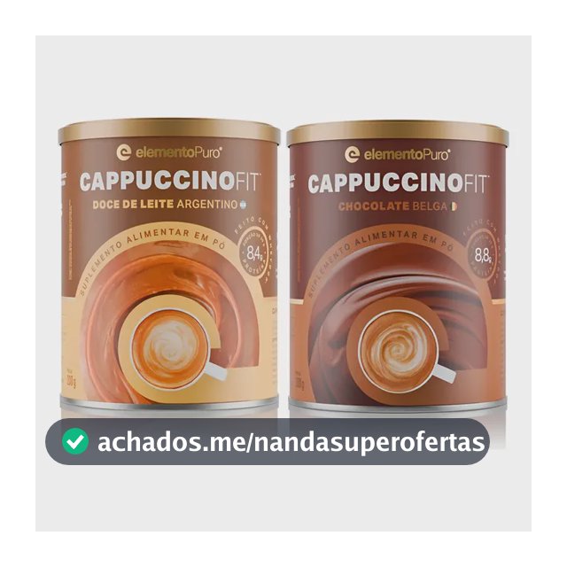 Kit 2 Cappuccino Fit Proteico C Whey Protein E Colágeno 200g