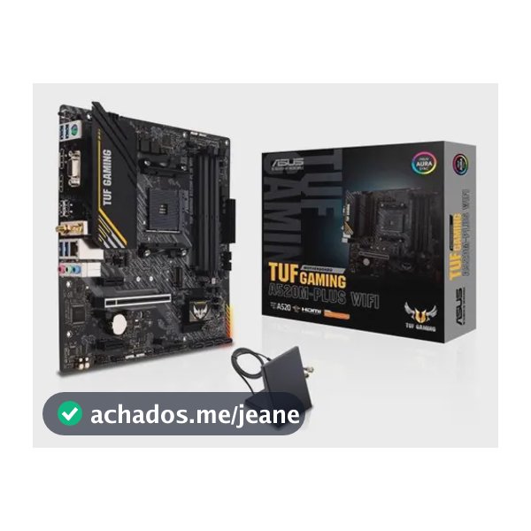 Placa Mãe Asus Para Amd Am4 Tuf Gaming A520m-plus Wifi Matx Preto