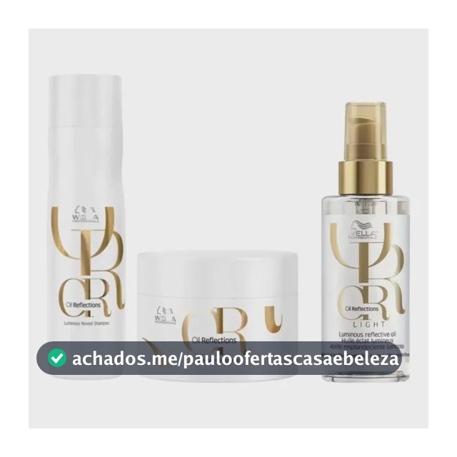 Kit Wella Oil Reflections Sh 250ml + Más 150g + Óleo L 100ml