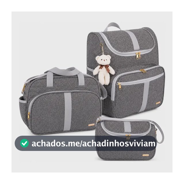 Kit Bolsa Maternidade 3 Peças C/mochila 2 Em 1 Luxo Infantil