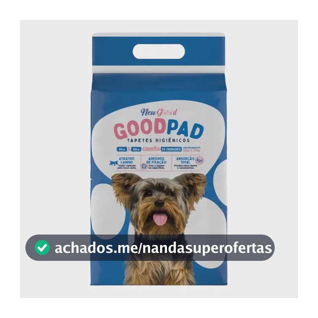 Tapete Hig Good Pad P/ Cães E Gatos 60x60cm Com 50 Unidades
