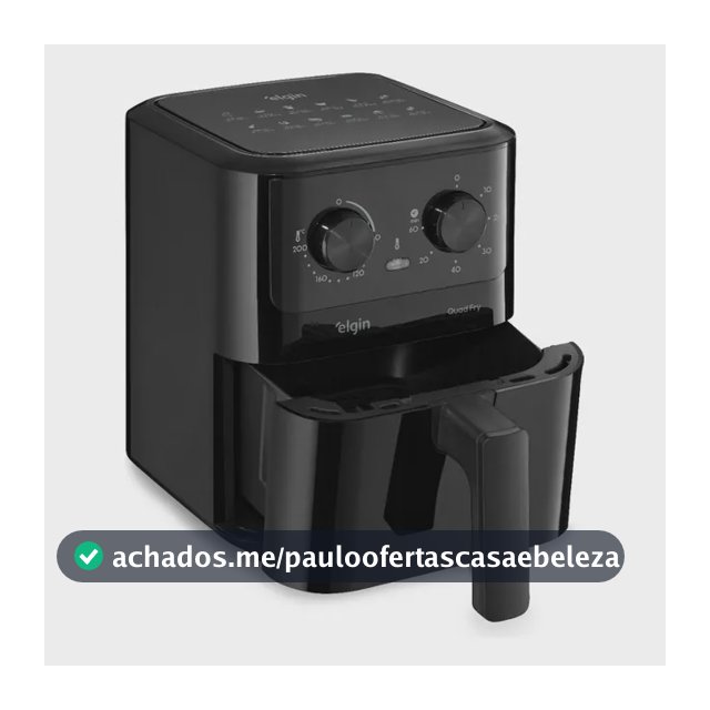 Fritadeira Elétrica Air Fryer Quad Fry 4,2 L,1400w Preto Elgin