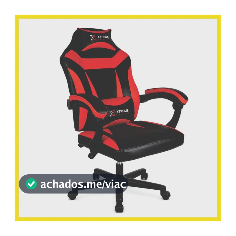 Cadeira Xtreme Gamers Ergonômica 130º Escritório Reclinável Cor Vermelho