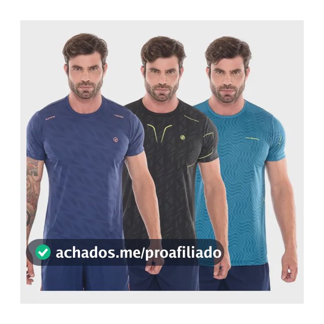 Kit 3 Camisetas Dryfit Masculina.