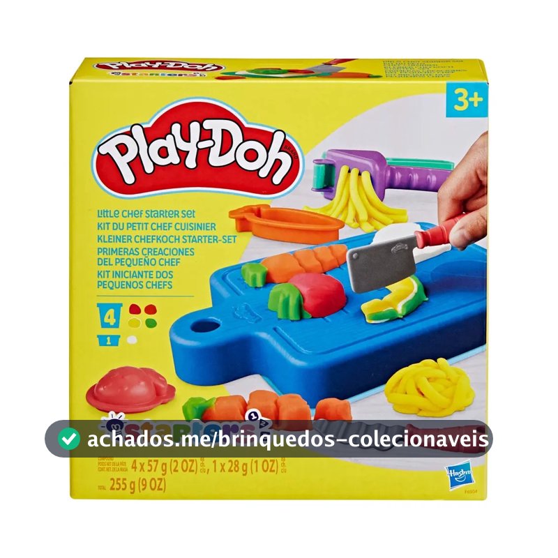 Conjunto Play-doh Pequenos Chefs Starter Branco Vermelho Verde Laranja E Amarelo