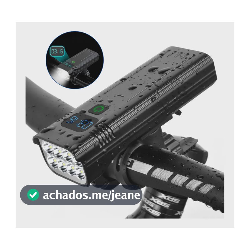 Farol Bike Recarregável Usb 8 Leds T6 Lanterna Bicicleta Profissional Led Super Potente Powerbank Ciclismo Forte Luz Branca