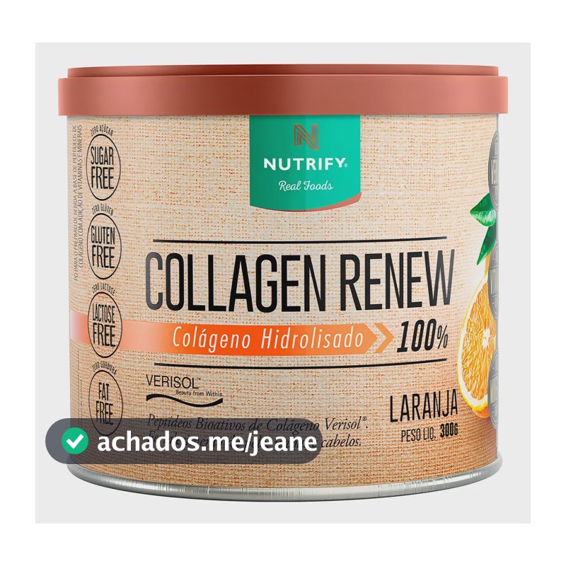 Colágeno Nutrify Renew em pó sabor Laranja x 300g
