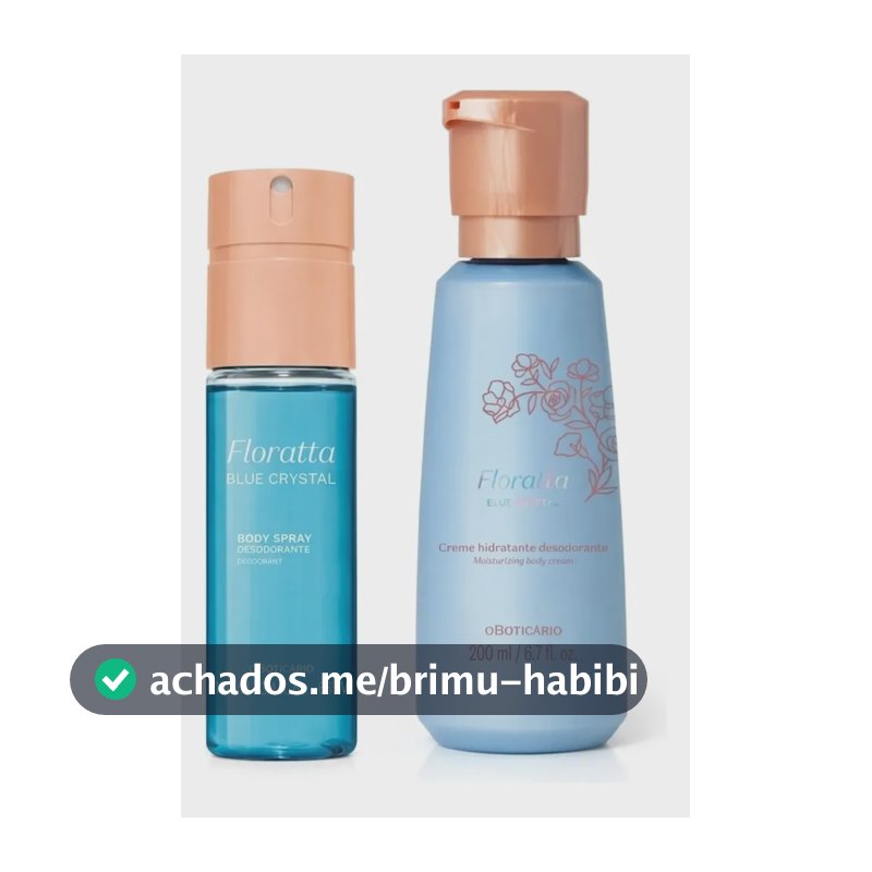 Combo Floratta Blue Crystal: Body Spray + Creme Corporal
