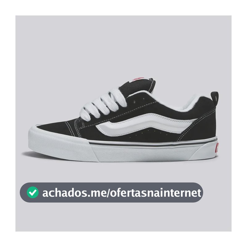 Tênis Vans Knu Skool Chunky Retrô Anos 90 Unissex Casual Preto 38 Br