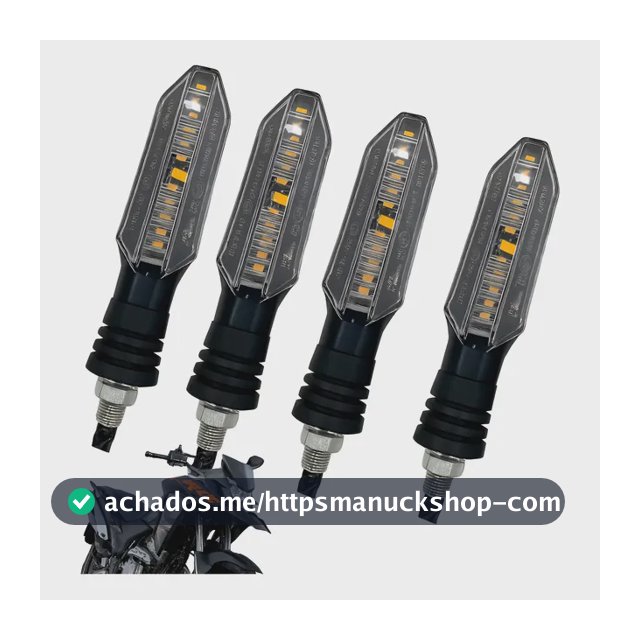Kit 4 Pisca Thype Seta Nxr Bros Cg 150 Titan Fan Xre Cb 300 Preto