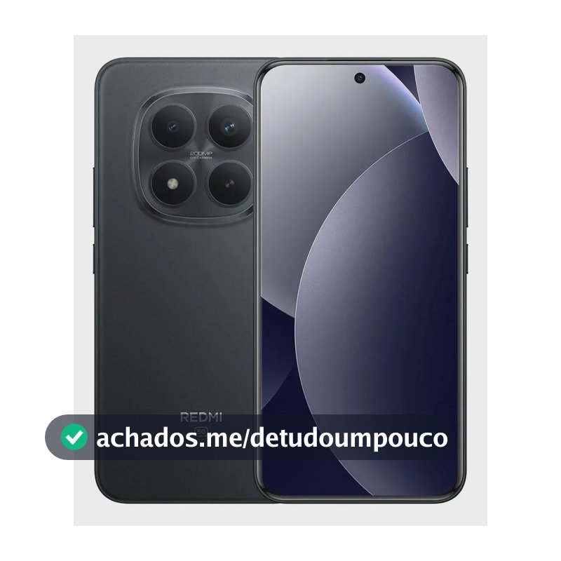 Redmi Note 15 Pro+ 5g 8gb Ram 256gb Dual Sim Nfc Bateria 6500 Mah Câmera 200 Mp 32 Mp Tela 6,83 Amoled Processador Snapdragon 7s Gen 4 Cor Preto