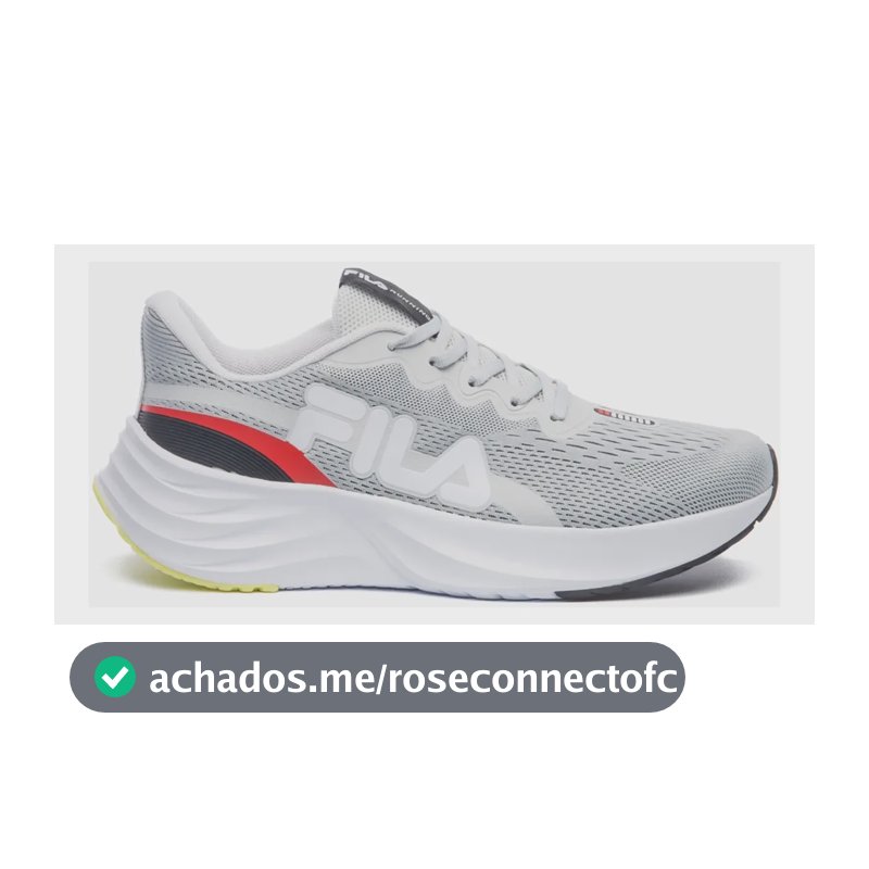 Tênis Fila Masculino Racer Comet 2 Esportivo Corrida Treino Cinza Gelo/vermelho/preto Geométrico 38 Br