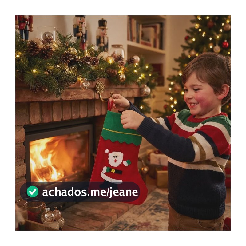 Bota De Natal Enfeite  Decorativa Árvore  Lareira Porta Casa Vermelho Bota Papai Noel