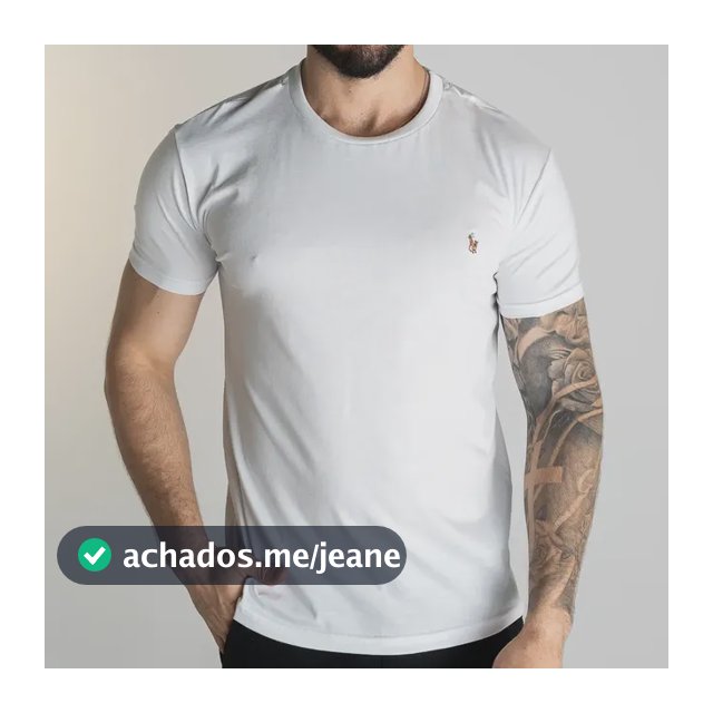 Camiseta Polo Ralph Lauren Masculina Slim Colored Algodão