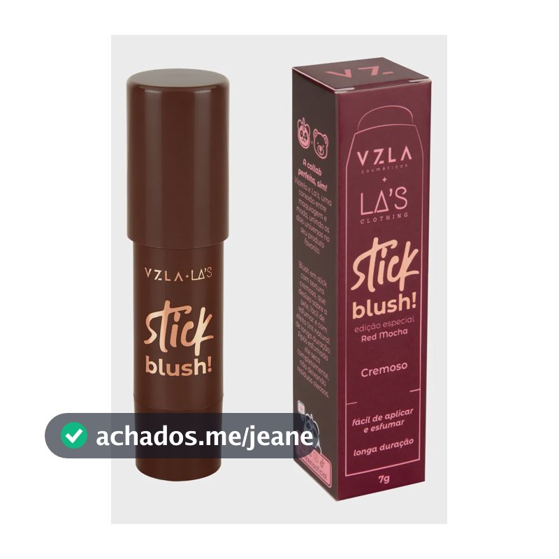 Blush Stick Red Mocha Cremoso Bastão Vizzela + Las Red Mocha