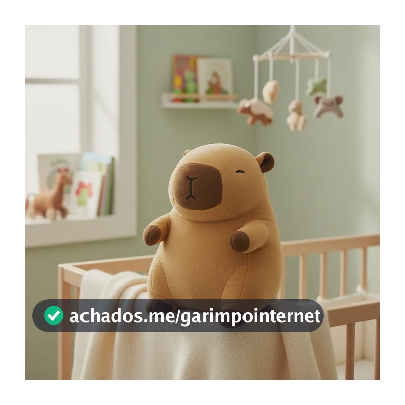 Capivara De Pelúcia Grande Brinquedo Filó Pet Fofinha Dormir Marrom