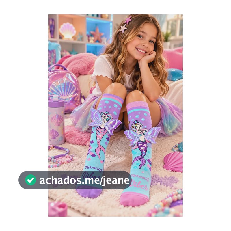 Meia Infantil 3d Cano Alto Divertida Menino E Menina Menina Estampa 11 Único