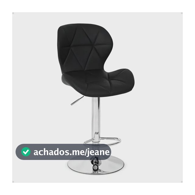 Banqueta Spin Estofada Giratória Com Regulagem De Altura Cor Preto
