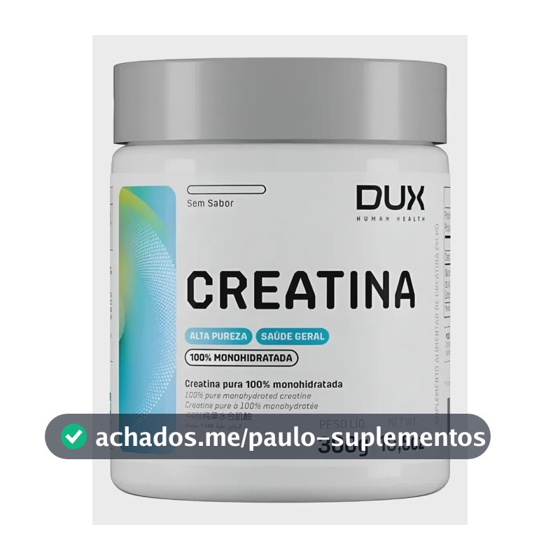 Creatina Monohidratada 100% Dux Nutrition Pote 300g Sem Sabor