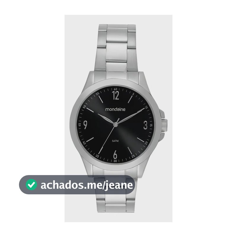 Relogio Mondaine Masculino Ref: 83515g0mvne3 Casual Prateado