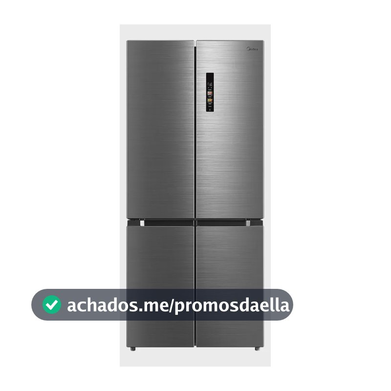 Geladeira Frost Free 4p 474l Inverter Smart Cor Inox Midea Cor Prateado