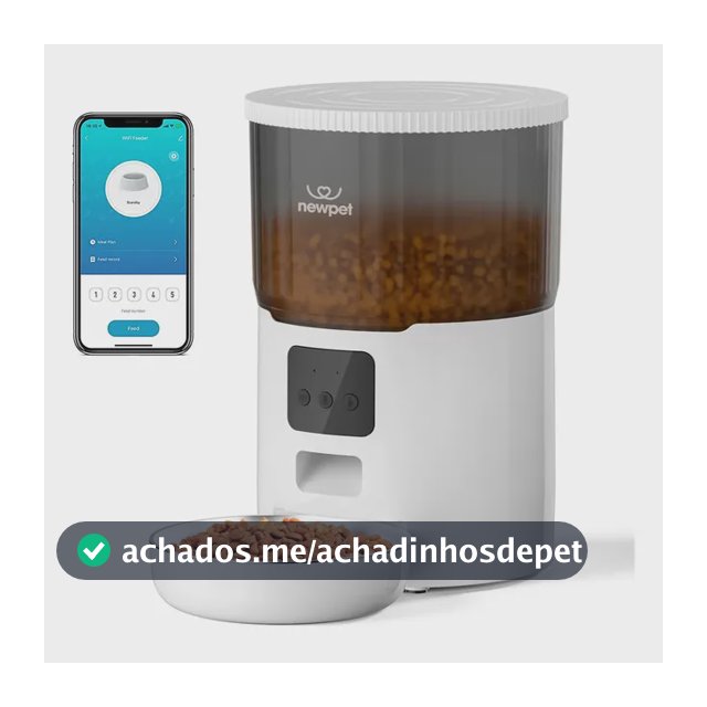 Comedouro Automático 4L Newpet Para Cães E Gatos Com Voz E App