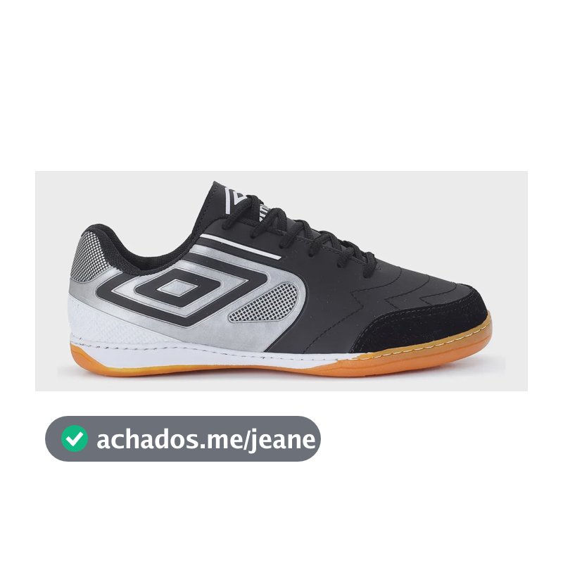 Chuteira Futsal Umbro Pro 5 Salão Confortável Couro Sintétic Preto 39 Br