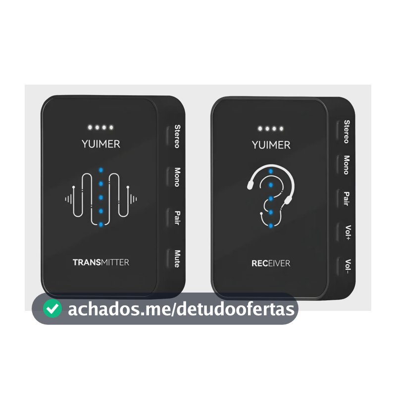 Monitor De Palco Sem Fio Wp-14 Yuimer Receptor + Transmissor 127/220v Preto
