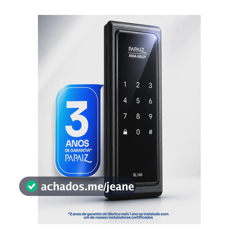 Fechadura Digital Eletronica Papaiz Sl140 Sobrepor | Senha Fechamento Automático