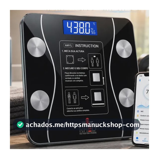 Balança Digital Bioimpedância Profissional smart imc 180kg Bluetooth Corporal Aparelho Alta Capacidade aplicativo App para Android e para IOS Balança De Banheiro Academia