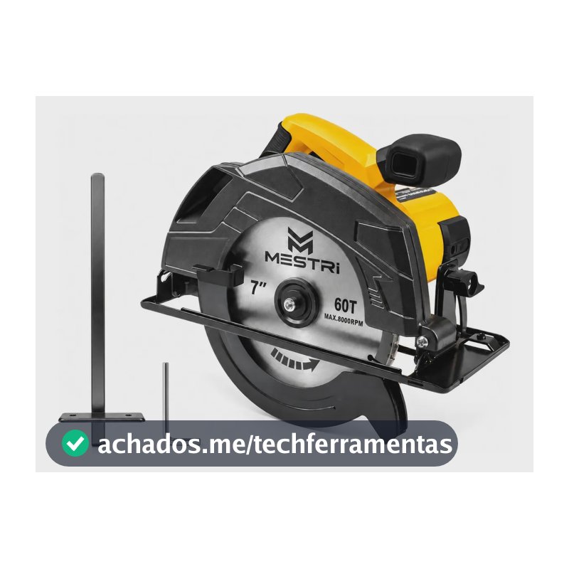Serra Circular Elétrica Mestri 185mm 1100w Cor M-212 Amarelo
