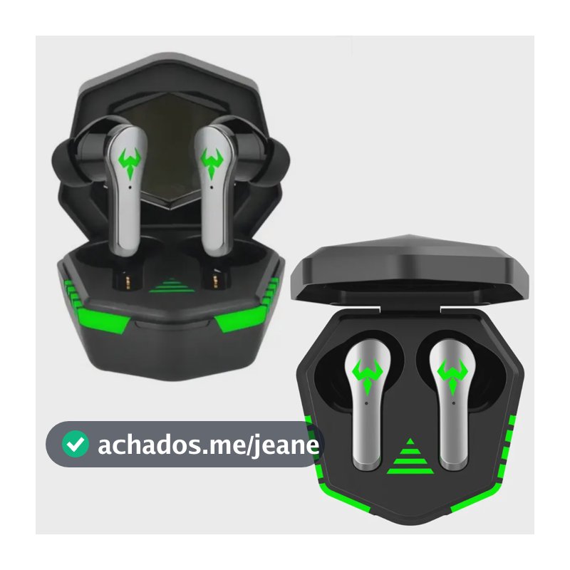 Fone De Ouvido Bluetooth Tws 5.3 Gamer Sem Fio Bateria 6h Compatível C/ iPhone Android Xiaomi microfone estojo cancelamento ruido som estéreo